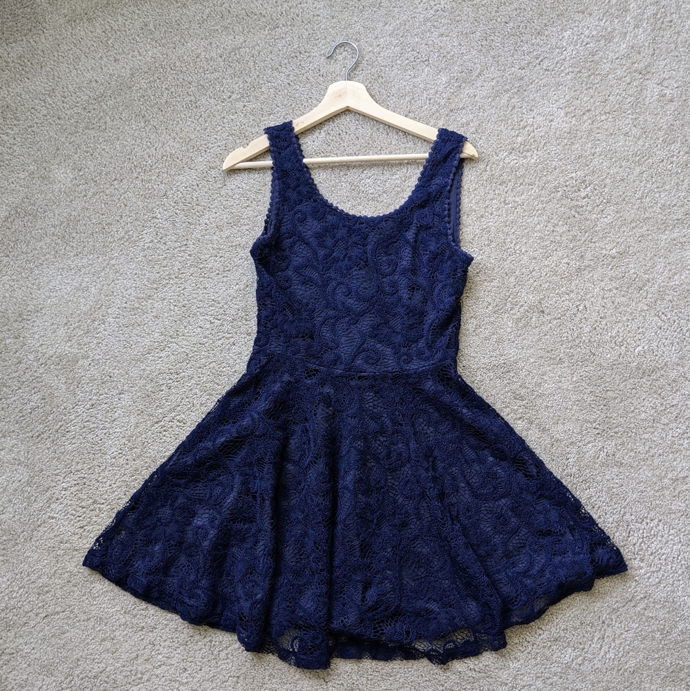 Pink Owl Navy Lace Dress